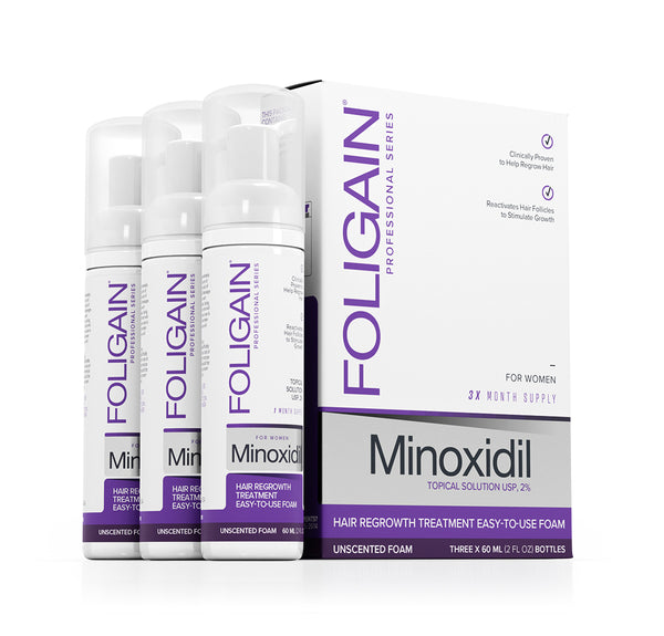 FOLIGAIN Advanced Hair Regrowth Treatment Foam For Women with Minoxidil 2%