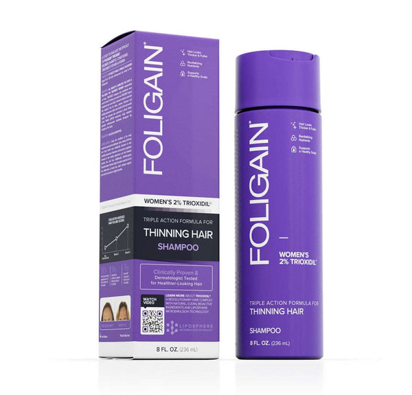 FOLIGAIN Triple Action Shampoo For Thinning Hair For Women with 2% Trioxidil